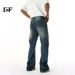 EF JEANS | 2025 Spring New Micro-horn Slim-fit Water Ripple Polished White Casual Washed Jeans For Men And Women_viptrois.com