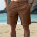 Men's Summer Linen Fashion Beach Breathable Casual Shorts Straight Leg Comfortable Fit For Outdoor Activities_viptrois.com
