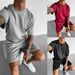 Men's Clothing Summer Trendy Men's Short Sleeve And Shorts Set: Stylish, Elegant, Fitness & Casual Fit, Quick Drying_viptrois.com