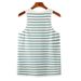 Men's Clothing New Striped Men's Vest Elastic Slim T Shirt Fashionable Metal Button Camisole Vest_viptrois.com