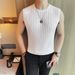 Supply And Delivery Of High-quality Men's Vest, Slim-fitting Sleeveless Knitted Bottoming Shirt, Elastic Crew Neck T-shirt, And Top Inside._viptrois.com