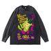 American High Street Hip Hop Oversize Loose Washed Vintage Pure Cotton Crew Neck Sweatshirt 280G Top_viptrois.com