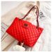 Women's Crossbody Bags Simple Diamond-patterned Embroidered Thread Underarm Lock Single-shoulder Bag, Large-capacity Chain Hand-held Crossbody Bag_viptrois.com