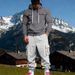 Men's Style Heavyweight Fleece Hooded Sweatshirt And Sweatpants Set Winter Outdoor Workwear Loose Fitting_viptrois.com