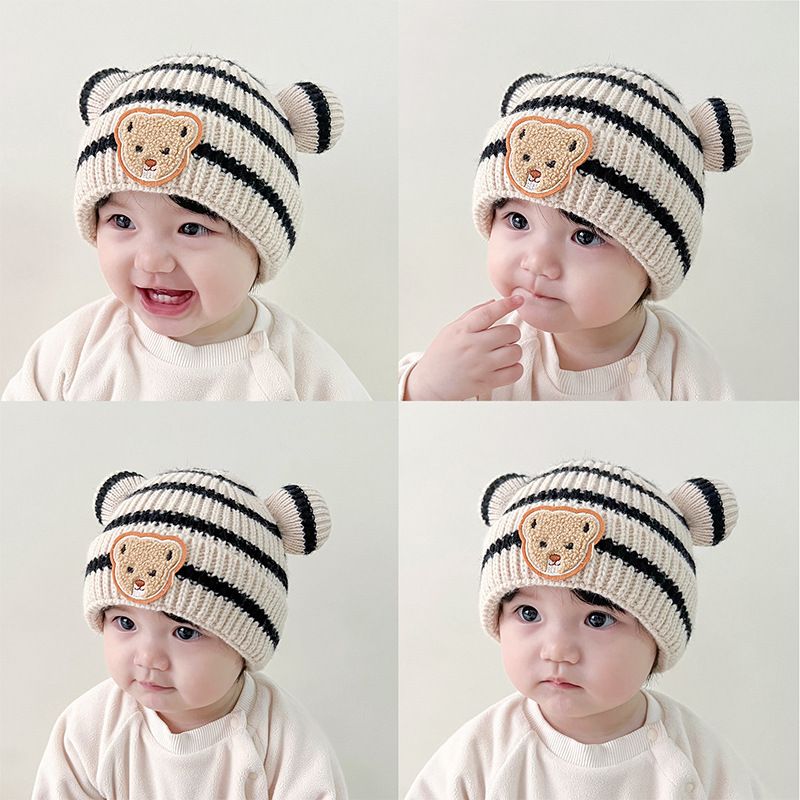 Kids'hats Baby hat Autumn and winter baby knitted knitted woolen hat super cute baby set_viptrois.com