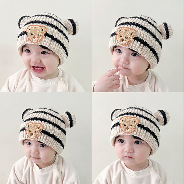 Kids'hats Baby hat Autumn and winter baby knitted knitted woolen hat super cute baby set_viptrois.com