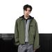 Men's Clothing American Style Retro Faux Two Piece Work Jacket For Men, New Spring 2025, Loose Fitting Streetwear Style Outerwear Top._viptrois.com