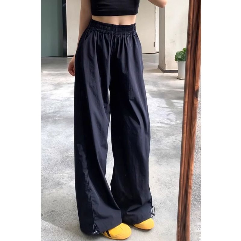 Men's Clothing Quick Drying Sports Pants For Women, New Summer High Waisted, Loose Fit, Slimming Casual Pants, American Style Workwear Long Pants._viptrois.com