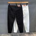Men's Jeans Thin Slim Fit Summer New Elastic White Trendy High-End Cropped Pants Men Hot_viptrois.com