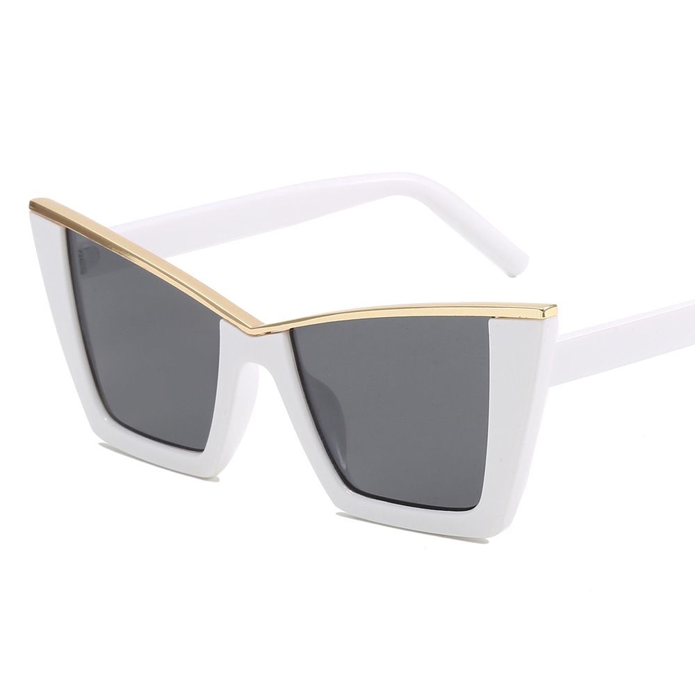 Men's Sunglasses Cat Eye Fashion Square Frame Colored Sunglasses Women's Street Fashion Contrast Color Personality Butterfly Large Frame Sunglasses_viptrois.com
