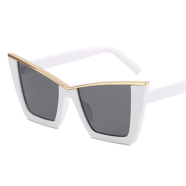 Men's Sunglasses Cat Eye Fashion Square Frame Colored Sunglasses Women's Street Fashion Contrast Color Personality Butterfly Large Frame Sunglasses_viptrois.com