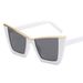 Men's Sunglasses Cat Eye Fashion Square Frame Colored Sunglasses Women's Street Fashion Contrast Color Personality Butterfly Large Frame Sunglasses_viptrois.com