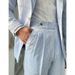 Seersucker High Waisted Neapolitan Style Men's Trousers Summer Straight Leg Casual Long Pants Relaxed Elegant British Fashion_viptrois.com