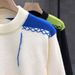 Men's Clothing Men's Round Neck Contrast Color Sweater Autumn New Men's Clothing Youth Trendy Casual Sweater Loose_viptrois.com