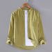 Spring Japanese Fresh Corduroy Shirt Men's Trendy Retro Striped Velvet Small Coat Korean Casual Long Sleeved Shirt_viptrois.com