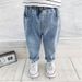 Children's clothing, children's pants, spring and autumn baby stretch jeans, boys, stylish, girls, versatile loose trousers, Korean style trendy_viptrois.com
