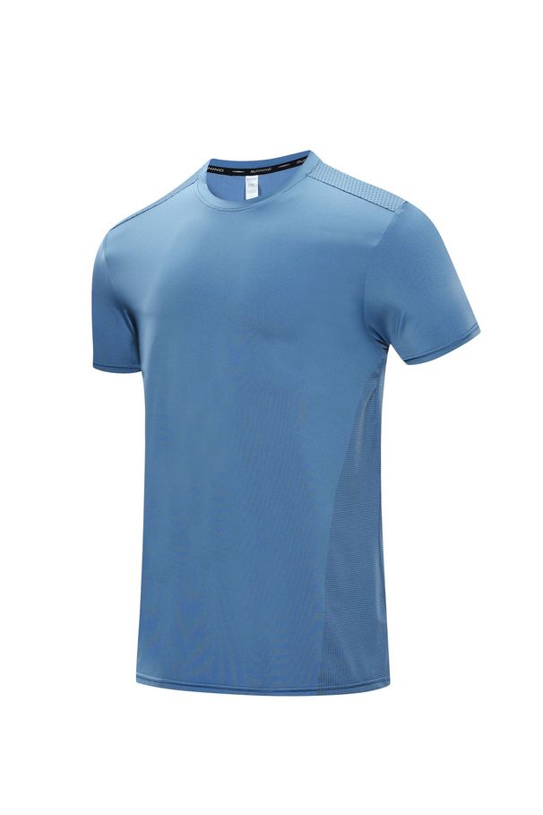 Nylon Quick-drying T-shirt, Men's Fitness Running Loose Round-neck Summer Ice Silk Training Suit Base, Sports Short-sleeved Men_viptrois.com