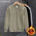 Men's Casual Fleece-Lined Pullover Sweatshirt - Soft & Comfortable Round Neck Loose Fit Hoodie For Winter, Stylish Streetwear With Cartoon Print_viptrois.com