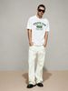 Men's 100% Cotton Short Sleeve T-Shirt With Watercolor Rose Logo, Casual Loose Fit, Streetwear Style_viptrois.com