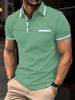 European And American 2026 Summer Polo Shirt With Buttoned Pockets Men's Sport Polo Shirt_viptrois.com