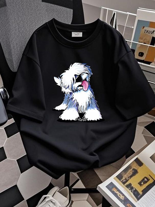 Inktastic Old English Sheepdog Baby T-Shirt - KiniArt Oes Sheepdogs Dog Dogs Kim Fashion Graphic Comfortable Streetwear Casual Unisex_viptrois.com