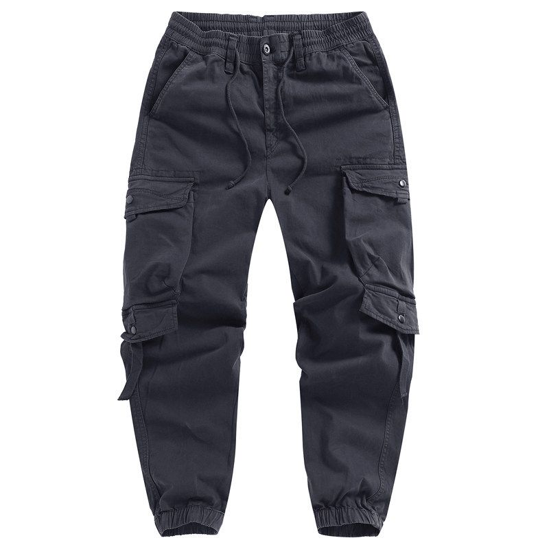 Men's All-Season Cargo Jogger Pants – Loose Fit, Plus Size, European & American Streetwear Style, Casual & Functional_viptrois.com