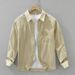 Embroidered Long Sleeved Shirt For Men, Fashionable And Versatile, Artistic And Casual Loose Top_viptrois.com