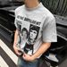 Men's Clothing Men's Summer Band Printed Portrait Retro Small Neck Short Sleeve Tee Shirt Cleanfit Trendy Top_viptrois.com