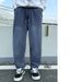 Loose Fit Jeans For Men - Star Print Washed Denim Pants With Dropped Crotch & Tapered Leg (Blue/Black, M-4xl)_viptrois.com