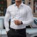 Men's New Four Sided Stretch Long Sleeved Shirt Spring And Autumn Thin Striped Business Non Iron Outer Wear Slim Shirt Men_viptrois.com