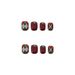 Christmas New Year Wearable Nail Sticker Red Rhomboid Dressing Nail False Nail Removable Nail Sticker_viptrois.com