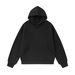 Pure RDT Men's Fashion|Gray Cleanfit American Style Hooded Sweatshirt 550G Basic Solid Color Short Hoodie For Men_viptrois.com
