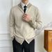 Pure American Style Autumn Winter Light New Double Zipper Contrast Color Slim Fit Knitted Sweater Jacket Trendy Brand_viptrois.com