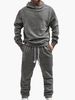Men's Casual Hoodie & Jogger Set – Oversized Fit With Jacquard Pattern (Long Sleeve Loungewear For Spring/Fall)_viptrois.com