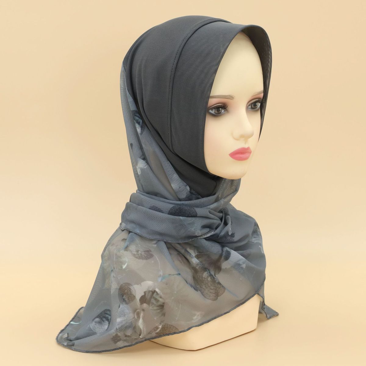 Women's Hijab hot selling chiffon national style round mouth triangle scarf ladies headscarf gauze scarf pullover headscarf scarf_viptrois.com