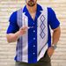 2025 New Men's Shirt With Dancing Pattern, Cuban Collar, Outdoor Casual Short-sleeved Shirt_viptrois.com
