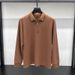 Ordos City Autumn Winter New Long Sleeve T-Shirt Men Half Zipper Turn-down Collar Top Loose Plus Size Dad Style Polo_viptrois.com