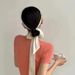 Korean Style Hairband 200cm Solid Color Narrow Long Silk For Women Versatile Small Neck Scarf Decorative Bag Tie Satin_viptrois.com