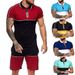 2025 New Short Sleeved Shirt Men's Summer Sports Color Blocked Casual Time_viptrois.com