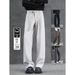 Summer Lightweight Men's Casual Suit Trousers High-End Loose Fit Flowing Ice Silk Neapolitan Black Dress Trousers_viptrois.com