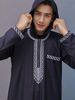 Men's Clothing New Men's Loose Hooded Robe Luxury Men's Embroidered Long Sleeve Muslim Clothing_viptrois.com