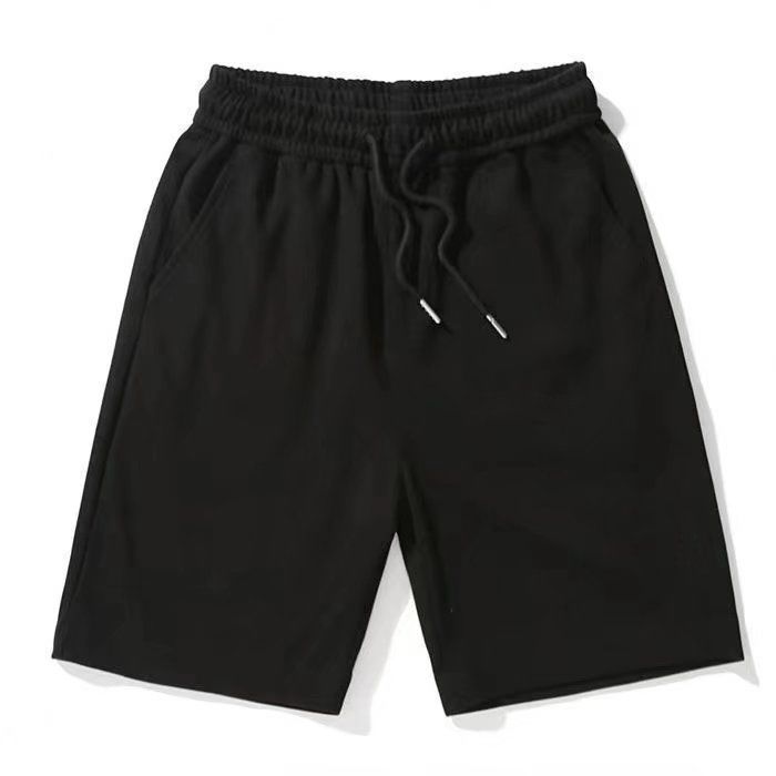 Men's Summer Waffle Shorts Loose Fit Mid Waist Large Size Fashion Sports Casual Pants In Black Gray White_viptrois.com