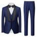 Men's Clothing Suit Three piece Men's Double Slit_viptrois.com