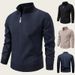 Men's Winter Knit Sweater Jacket With Stand Collar & Fleece Lining – Stylish Casual Pullover For Urban Fashion_viptrois.com