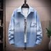 Printed Shirt, Men's Long Sleeved Workwear, Teenage Student Casual Lining, Thin Jacket, Top_viptrois.com