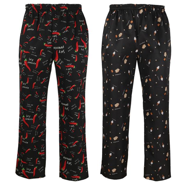 Men's Clothing version hotel work clothes restaurant ice cream knife and fork small pepper full elastic chef pants_viptrois.com