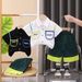 Boys' Color Blocked Pocket Shirt Short Sleeve 2025 New Korean Handsome Set For Children, Two Piece Set, Baby Cool_viptrois.com