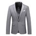 Solid color men's casual blazer_viptrois.com