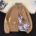 Men's Reversible Sherpa Jacket – Hong Kong Streetwear Style, Plaid & Solid Color Two-Way Wear, Stand Collar Zip-Up Coat_viptrois.com