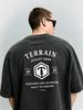 Vintage Washed Double-Sided Print Hexagon T-Tree Badge Letter Slogan Heavyweight 230g Cotton Men's Outdoor Utility Street Tee_viptrois.com